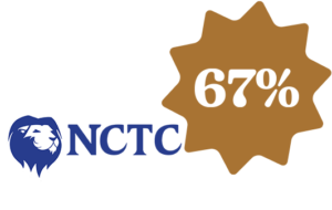 NCTC logo and 67% callout