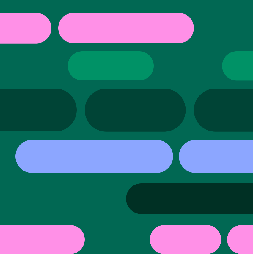 Pattern with pink and blue lines on green background
