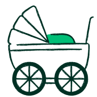 Illustration of baby buggy