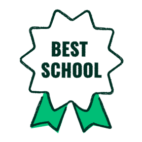 Illustration of badge for best school