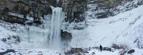 Frozen Taughannock Falls pin