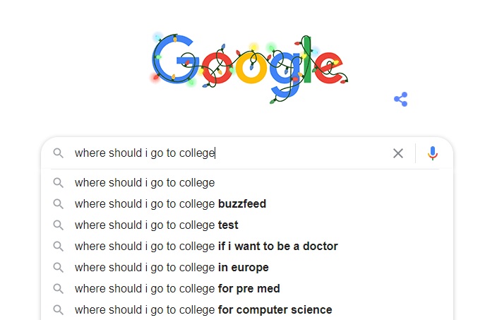 google for college search