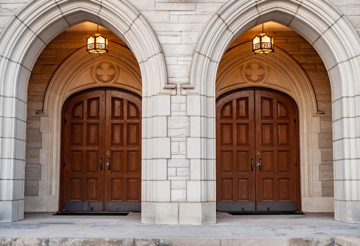 two college doors